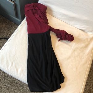 Strapless ankle length jump suit